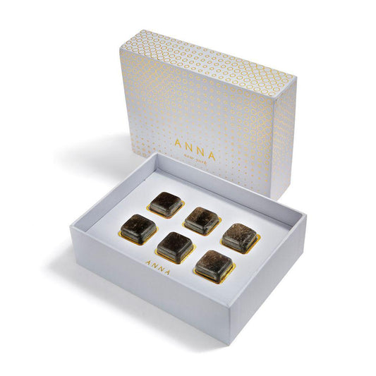 ANNA NEW YORK Vida Whisky Gems, Smoky Quartz, Set of 6