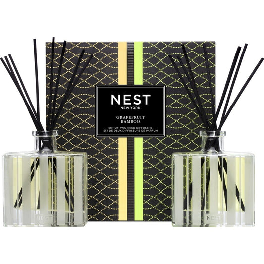 NEST New York Fragrances Bamboo & Grapefruit Reed Diffuser Duo Gift Set