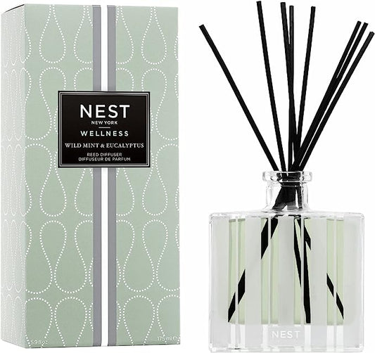 NEST New York Fragrances Wellness, Wild Mint & Eucalyptus Reed Diffuser