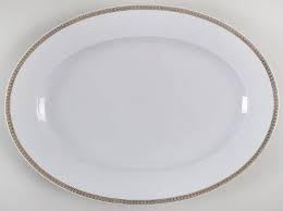 Rosenthal Versace, VERSACE, Ikarus Medaillon Méandre d'Or Serving Platter Germany Large Platter Fischplatte, 50 cm, 20 inches long