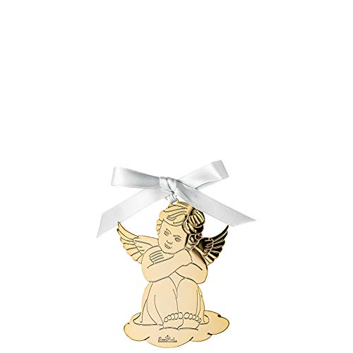 ROSENTHAL Christmas Pendants, Rosenthal Pendant Angel Sitting Gold Gift Boxed