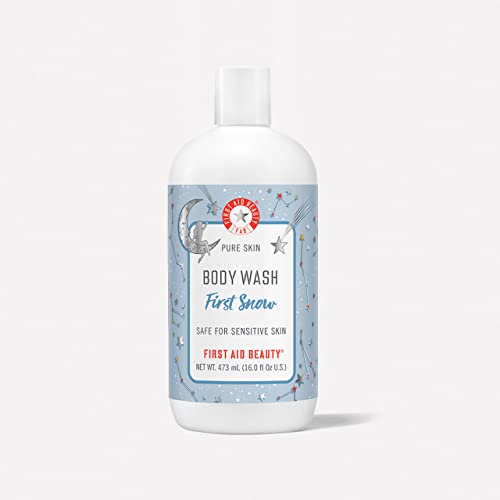 First Aid Beauty FAB Pure Skin Body Wash First Snow Deep Cleansing, Holiday Collection Limited Edition 16 fl oz