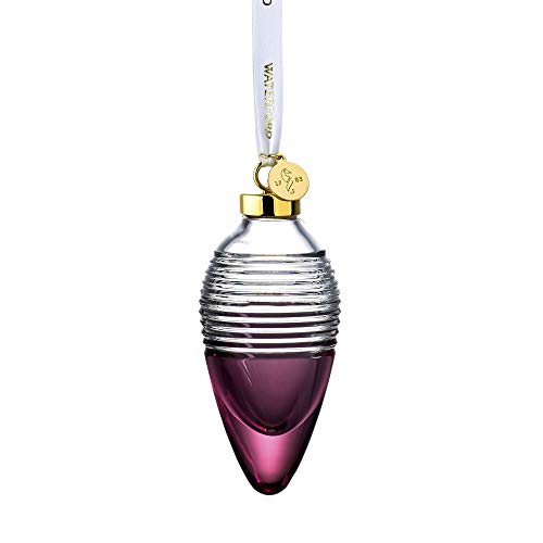 Waterford Lismore Drop Ornament Love Cranberry