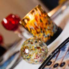 Diptyque Boule De Verre Multi-Colored Glass Ball Ornament, Diptyque - Christmas Collection Glass Ball. with Diptyque Gift Boxed, Model # BZ17BALL