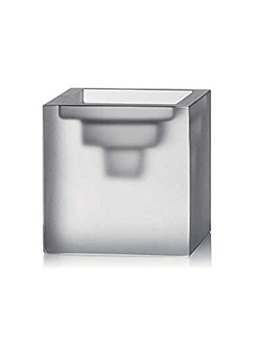 Rogaska Manhattan City Large Square Candleholder, Frosted