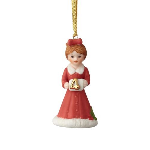 Department56 Enesco Growing Up Girls Brunette Ornament-Age 4, Multicolor