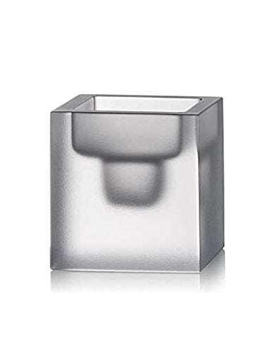 Rogaska Manhattan City Medium Square Candleholder, Frosted