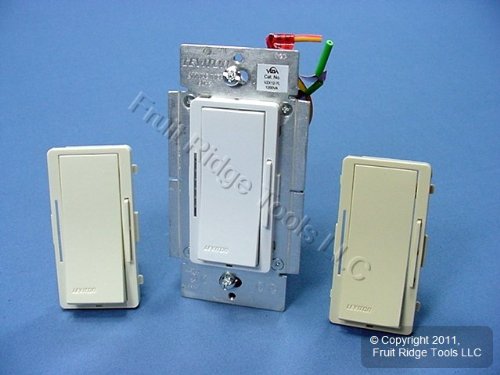 Leviton 000-VZX12-7LX Vizia Fluorescent Dimmer 1200VA-277VAC, White