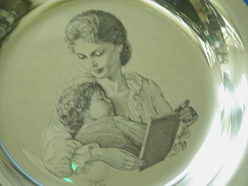 Franklin Mint, Solid Sterling Silver, Mother’S Day Mother & Child Sterling Silver by Irene Spencer Plate 8 Inch .925 Sterling Silver Plate 1974 Sealed Never Opened