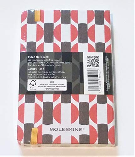 Moleskine Vintage Vibes Hardcover Pocket Notebook, 192 Lined Pages, 3.5" x 5.5", Acid Free Paper