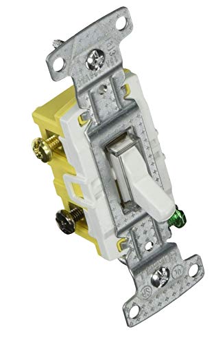 10, Case of Ten, Hubbell Wiring RS315ILW, 15 Amp 125-Volt 3-Way Illuminated Toggle Switch, White. Carton Quantity 10 EA