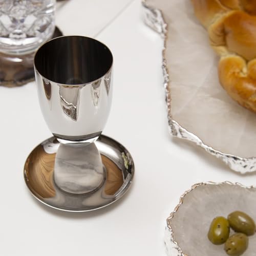 Anna New York Coluna Kiddush Cup Carrara Silver