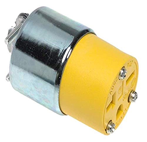 Leviton 620CA Armored Connector, 20-Amp, 250-Volt, 2-Pole, 3-Wire, Grounded