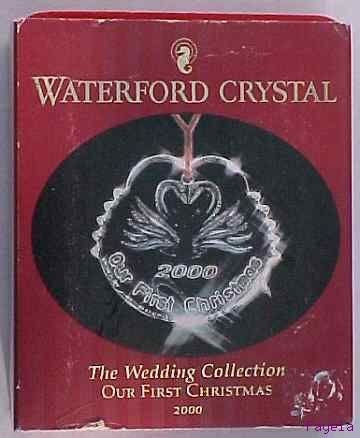 Waterford 2000 Wedding Collection Crystal Ornament