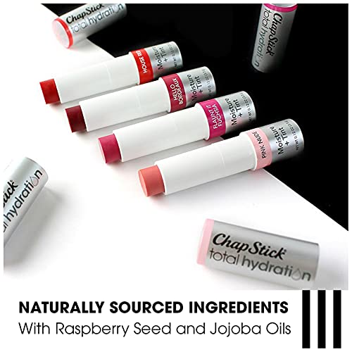 ChapStick Total Hydration Moisture + Tint Sunset Nude Tinted Lip Balm Tube, Tinted Moisturizer - 0.12 Oz