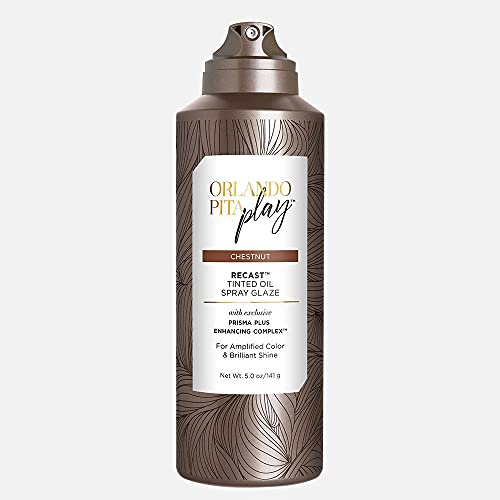 ORLANDO PITA PLAY Recast Tinted Oil Spray Glaze, Quickly Refreshes Color & Adds A High-Shine Finish, Chestnut, 5.2 Oz