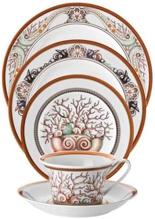 Rosenthal Versace Etoiles de la Mer Versace Beige Purple Diner Plate 10.5 inch