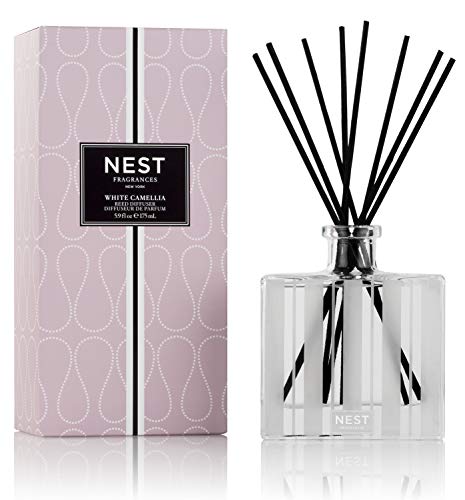 NEST Fragrances Reed Diffuser- White Camellia , 5.9 fl oz