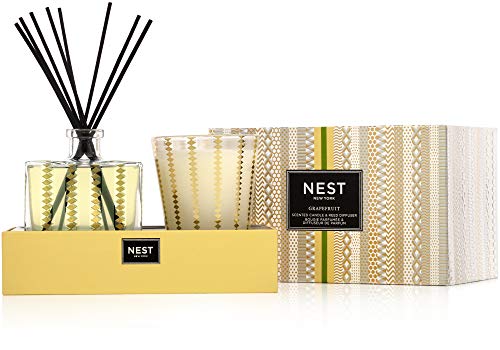 NEST New York Grapefruit Classic Candle & Reed Diffuser Set