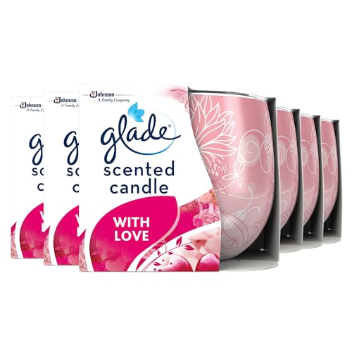 Glade Jar Candle, Scented Candle Infused with Essential Oils