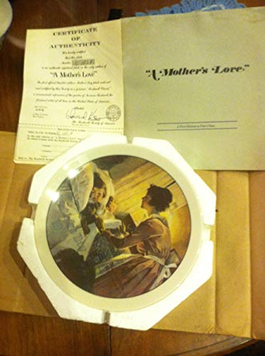 Norman Rockwell A Mother’s Love Mothers Day 1976 Plate by Rockwell Society