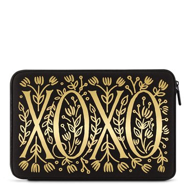 Belkin F7P345 Tanamachi XOXO Laptop Sleeve Case 11.6" New Black and Gold for Tablets