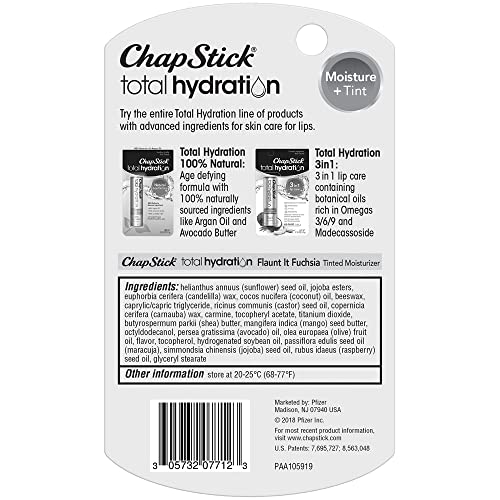 ChapStick Total Hydration Moisture + Tint Sunset Nude Tinted Lip Balm Tube, Tinted Moisturizer - 0.12 Oz