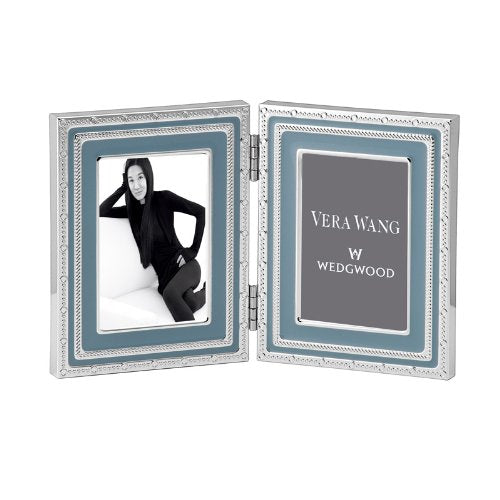 Vera Wang Silverplate With Love Folding Frame 2X3 Dusk