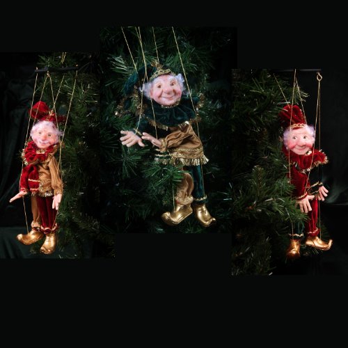 7" Jacqueline Kent Miniature Marionette Ornament Set of 3