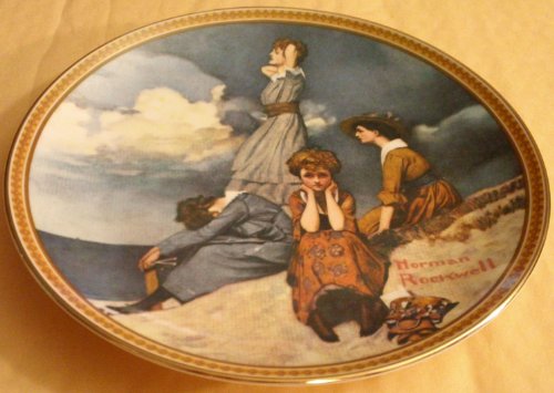 Norman Rockwell - Knowles Collector's Plate with Certificate of Authenticity and Original Box - "Waiting on the Shore"