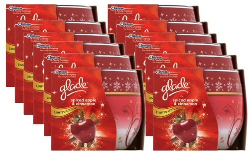 12x Glade Spiced Apple & Cinnamon Limited Edition Scented Candle 120g - 30 Hours