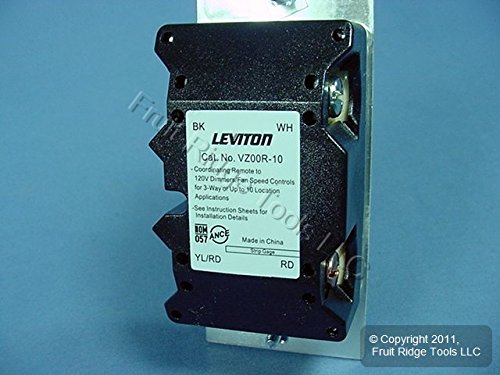 Leviton 010-VZ00R-10X Vizia 120 VAC Dimmer Remote to 120-Volt Dimmer Fan, White