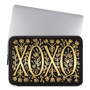 Belkin F7P345 Tanamachi XOXO Laptop Sleeve Case 11.6" New Black and Gold for Tablets