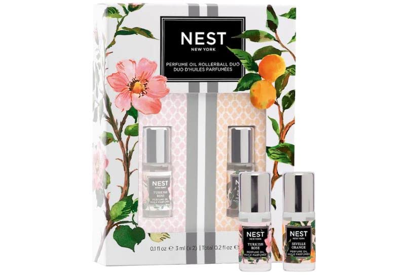 NEST New York Mini Perfume Oil Set Includes Turkish Rose and Seville Orange (2 X 0.1 Ounce)