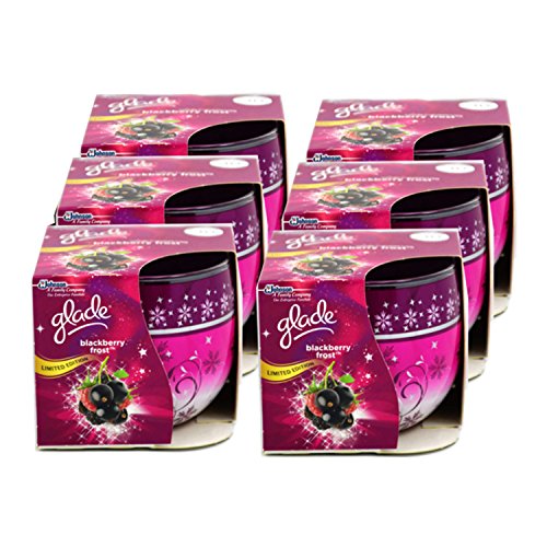 6x Glade Blackberry Frost Limited Edition Scented Candle 120g - 30 Hours