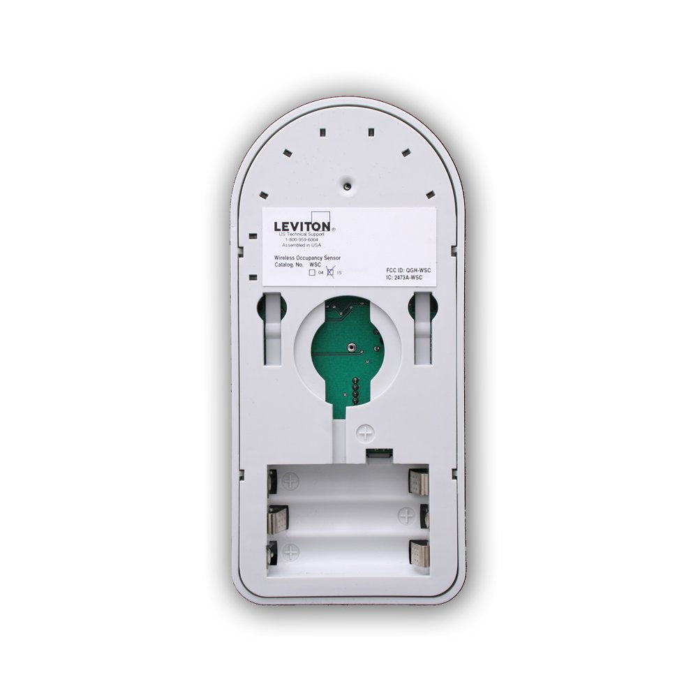 Leviton WSC15-I0W RF Wireless Self-Powered Occupancy Sensor, 1500 Square Feet, White