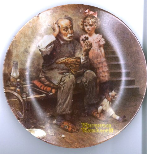 "The Cobbler" Collector Plate by Norman Rockwell