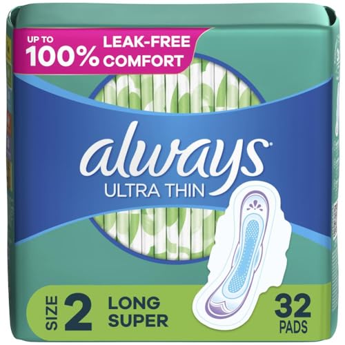 Always Ultra Thin, Feminine Pads for Women, Size 2 Long