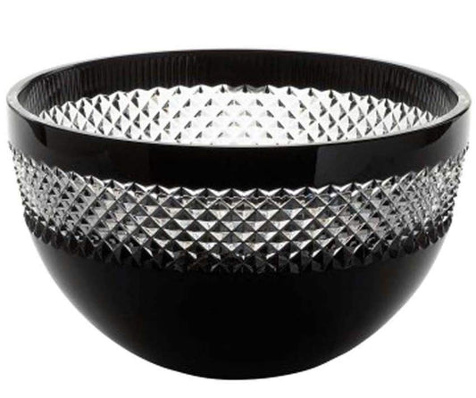 John Rocha at Waterford Crystal Bowl, Black Cut Medium