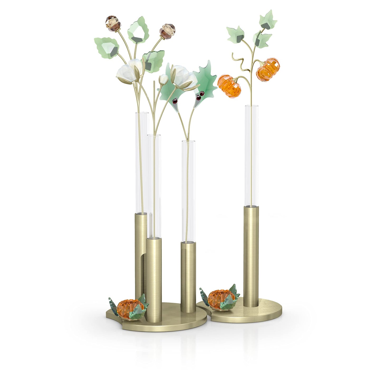 SWAROVSKI Garden Tales Collection, Crystals and Gold Tone-Finish Metal, Flowers, Magnet and Vases