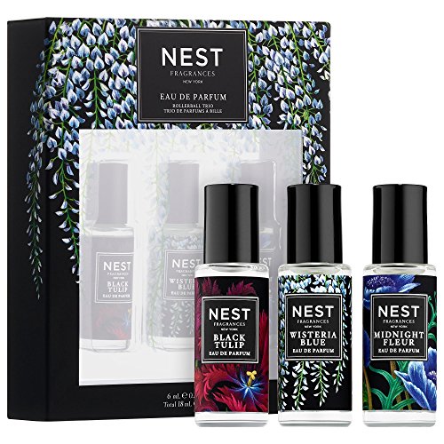 Nest Fragrances Eau de Parfum Rollerball Trio - Black Tulip, Wisteria Blue & Midnight Fleur