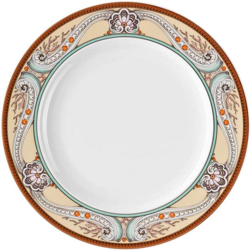 Rosenthal Versace Etoiles de la Mer Versace Beige Purple Diner Plate 10.5 inch