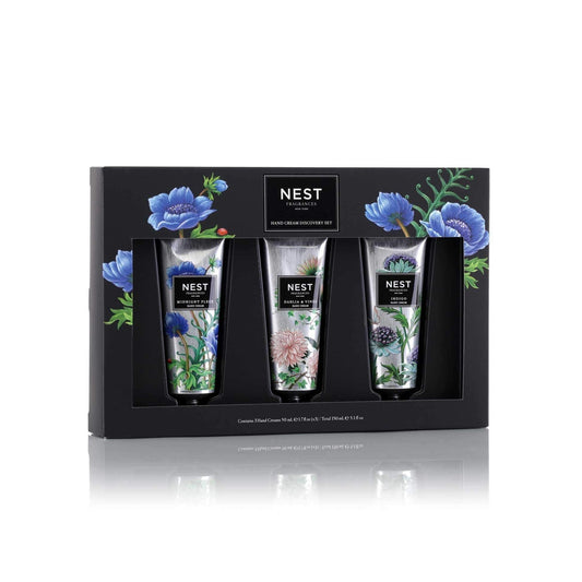 NEST Fragrances Hand Cream Discovery Set (Midnight Fleur, Dahlia & Vines, Indigo)