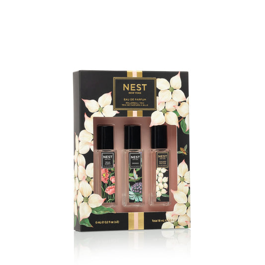 Nest New York Rollerball Trio Womens Perfume Includes Wild Poppy, Golden Nectar, Indigo Eau De Parfum (3 X 0.2 Ounce)