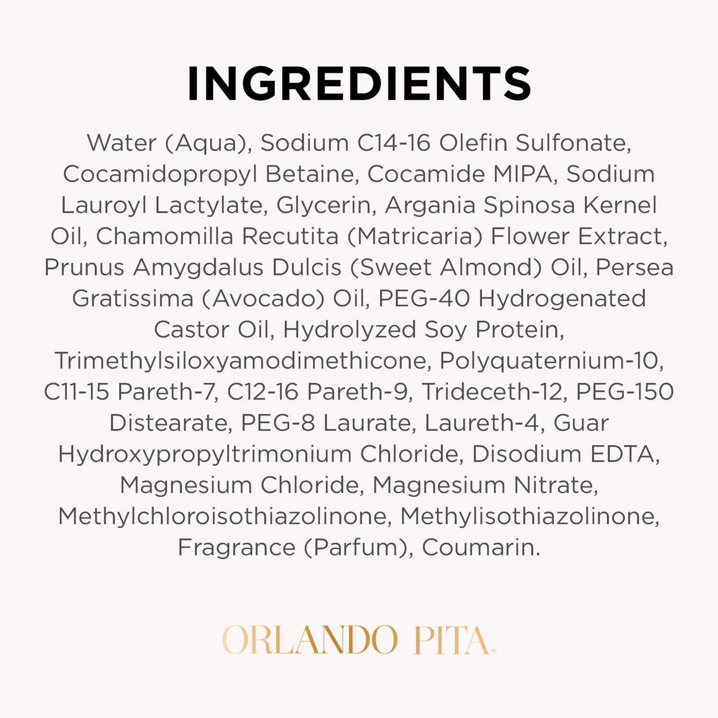 ORLANDO 1108984 Pita Argan Oil Shampoo 27 oz.