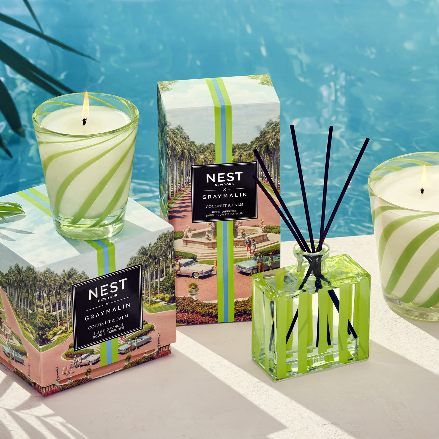 NEST Fragrances Coconut & Palm NEST x Gray Malin Reed Diffuser