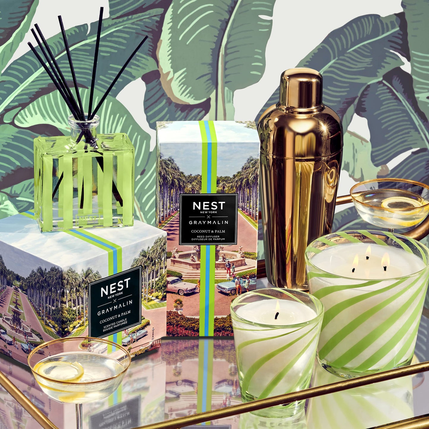 NEST Fragrances Coconut & Palm NEST x Gray Malin Reed Diffuser